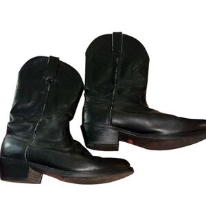 Men’s Durango Black Leather Roper Boots – Size 9D